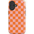 Orange Checkered iPhone 16 Magsafe Impact Case
