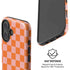 Orange Checkered iPhone 16 Magsafe Impact Case