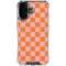 Orange Checkered iPhone 16 Plus Clear Case