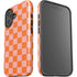 Orange Checkered iPhone 16 Plus Impact Case