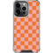 Orange Checkered iPhone 16 Pro Max Clear Case
