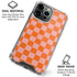 Orange Checkered iPhone 16 Pro Max Clear Case