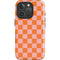 Orange Checkered iPhone 16 Pro Max Impact Case