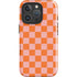 Orange Checkered iPhone 16 Pro Max Impact Case