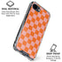 Orange Checkered iPhone 16e Clear Case