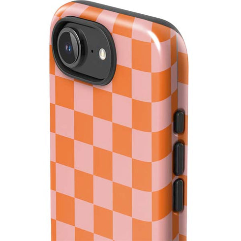 Orange Checkered iPhone 16e Impact Case