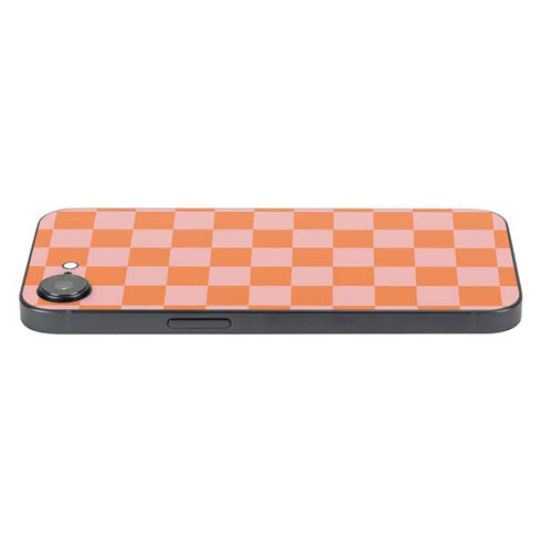 Orange Checkered iPhone 16e Skin