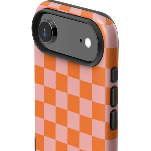 Orange Checkered iPhone 17 Air Impact Case