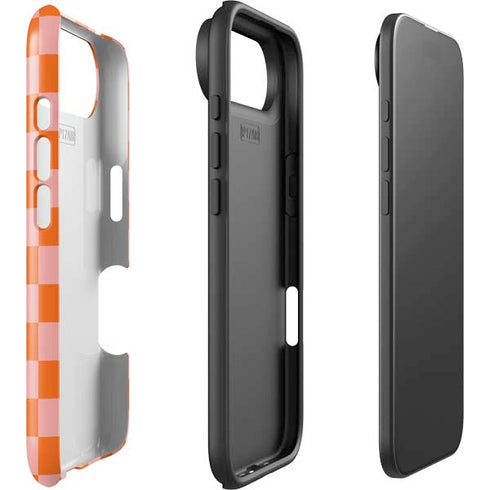 Orange Checkered iPhone 17 Air Impact Case