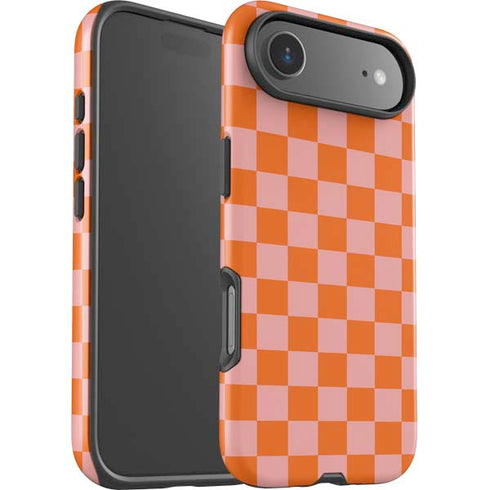 Orange Checkered iPhone 17 Air Impact Case