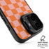 Orange Checkered iPhone 17 Kickstand Case