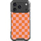 Orange Checkered iPhone 17 Pro Clear Case