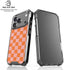 Orange Checkered iPhone 17 Pro Clear Case