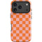 Orange Checkered iPhone 17 Pro Impact Case