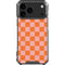 Orange Checkered iPhone 17 Pro Max Clear Case