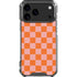Orange Checkered iPhone 17 Pro Max Clear Case