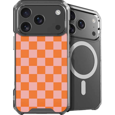 Orange Checkered iPhone 17 Pro Max MagSafe Case