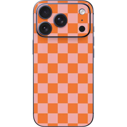 Orange Checkered iPhone 17 Pro Skin
