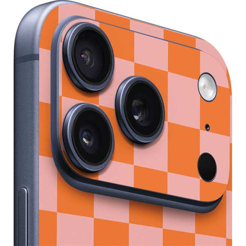 Orange Checkered iPhone 17 Pro Skin