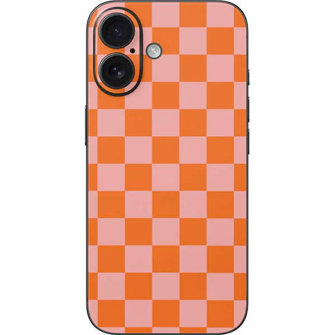 Orange Checkered iPhone 17 Skin