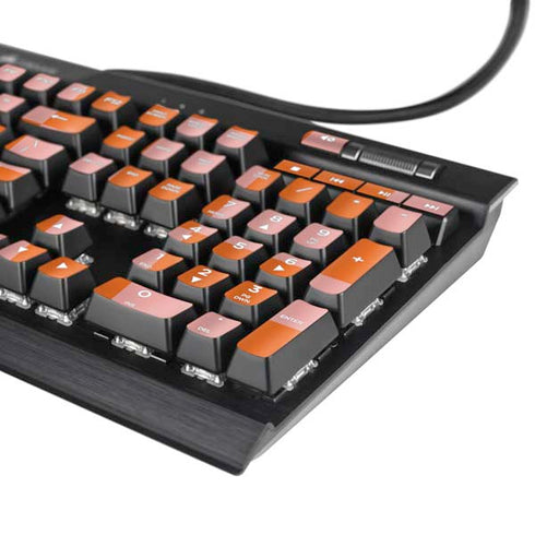 Orange Checkered K95 RGB PLATINUM Mechanical Gaming Keyboard Skin