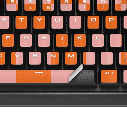Orange Checkered K95 RGB PLATINUM Mechanical Gaming Keyboard Skin