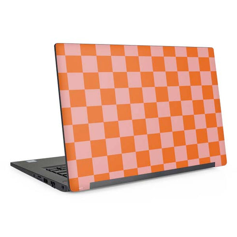 Orange Checkered Dell Latitude Skin