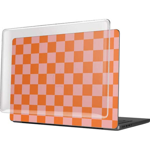 Orange Checkered MacBook Pro 14in (2021-24) Case plus Skin