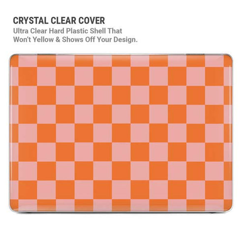 Orange Checkered MacBook Pro 14in (2021-24) Case plus Skin