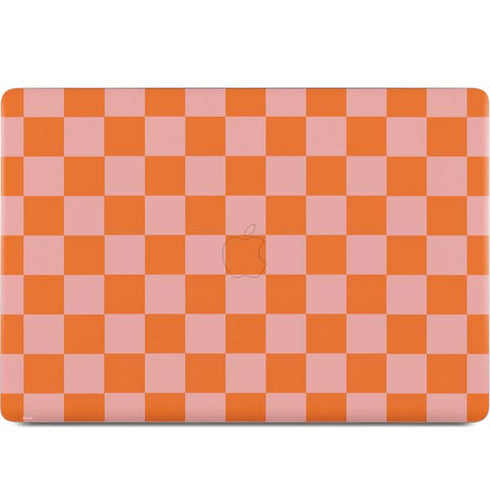 Orange Checkered MacBook Skins
