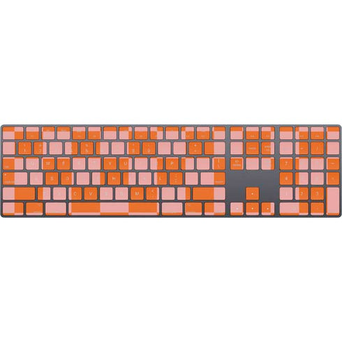 Orange Checkered Magic Keyboard with Numeric Keypad Skin