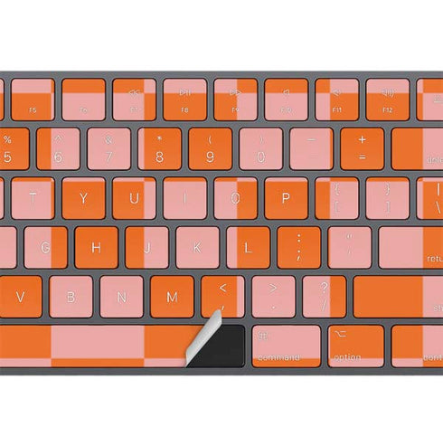 Orange Checkered Magic Keyboard with Numeric Keypad Skin