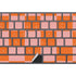 Orange Checkered Magic Keyboard with Numeric Keypad Skin