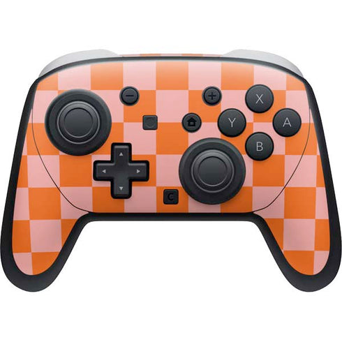 Orange Checkered Nintendo Switch 2 (2025) Pro Controller Skin