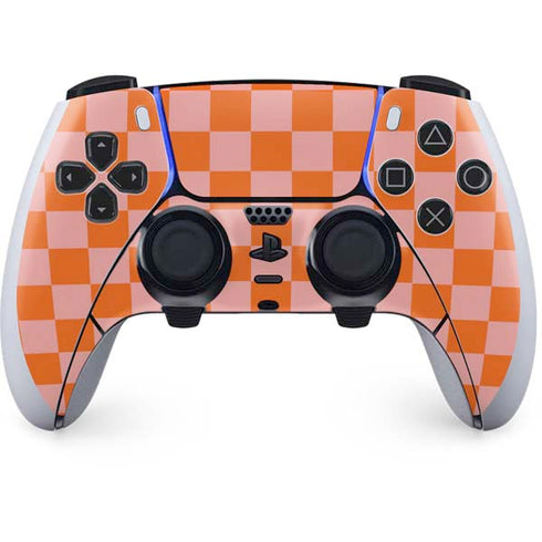 Orange Checkered PlayStation PS5 Skins
