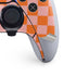 Orange Checkered PS5 DualSense Edge Pro Controller Skin