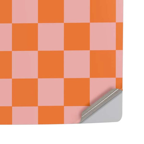 Orange Checkered PS5 Pro Disk Console Skin