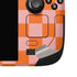 Orange Checkered Steam Deck Handheld Gaming Computer OLED Skin