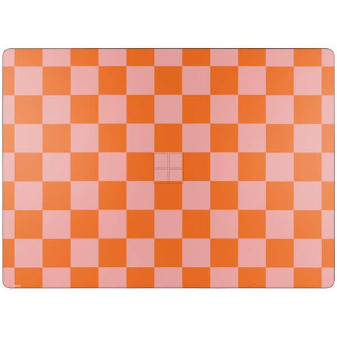 Orange Checkered Surface Laptop 7 13.8in Skin