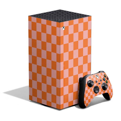 Orange Checkered XBox Series X Digital Edition Bundle Skin