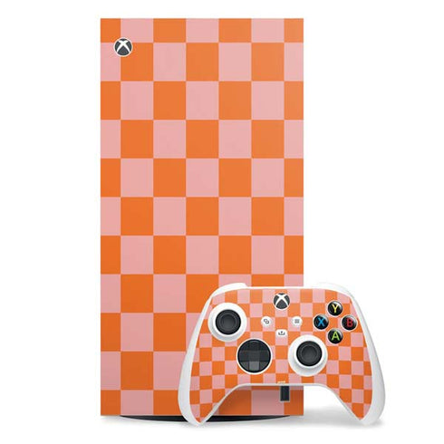 Orange Checkered Xbox Series X Skins