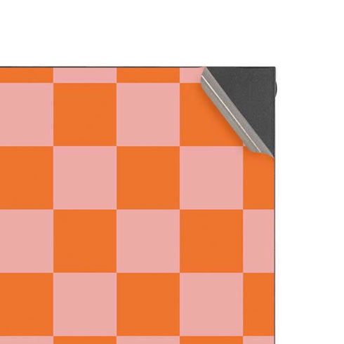 Orange Checkered XBox Series X Digital Edition Console Skin