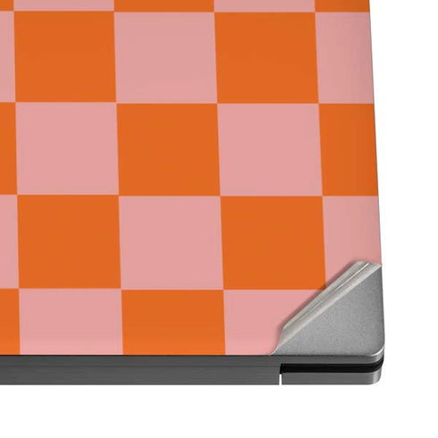 Orange Checkered Dell XPS Skin