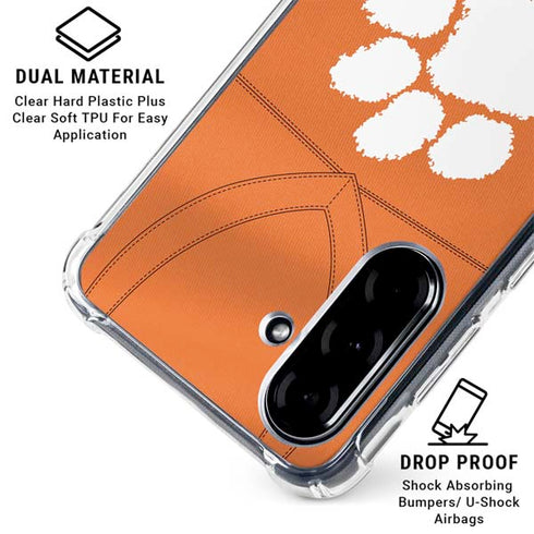 Clemson University Orange Jersey Galaxy A36 5G Clear Case