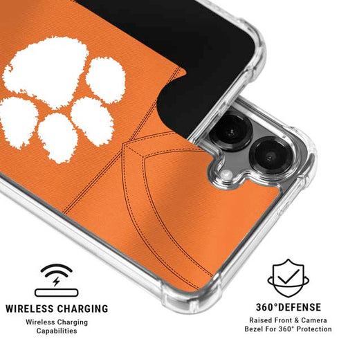 Clemson University Orange Jersey Galaxy S26 Plus Clear Case