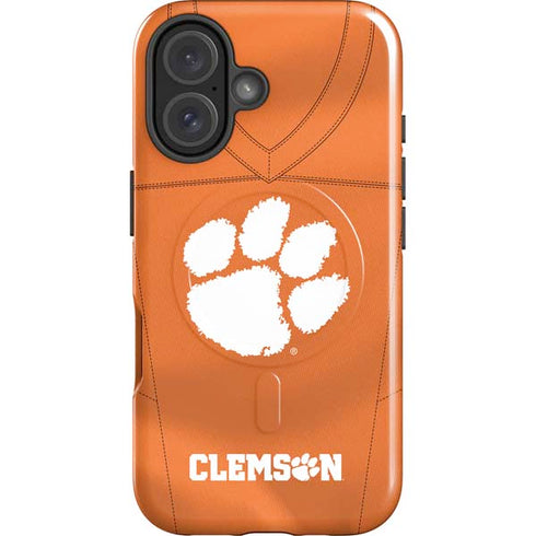 Clemson University Orange Jersey iPhone 16 Magsafe Impact Case