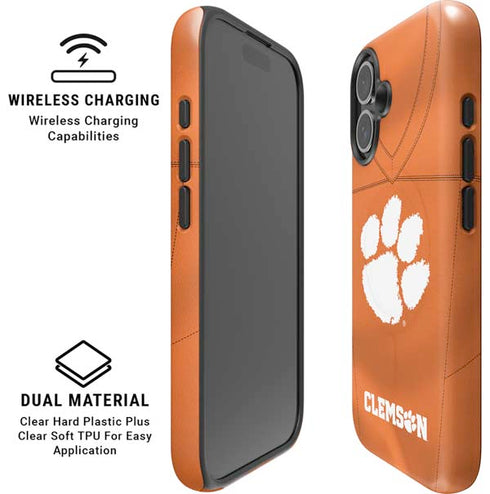 Clemson University Orange Jersey iPhone 16 Magsafe Impact Case