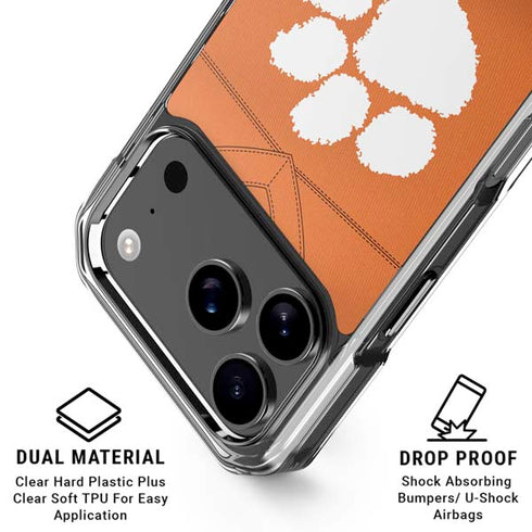 Clemson University Orange Jersey iPhone 18 Pro Clear Case