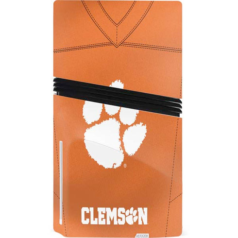 Clemson University Orange Jersey PS5 Pro Disk Console Skin