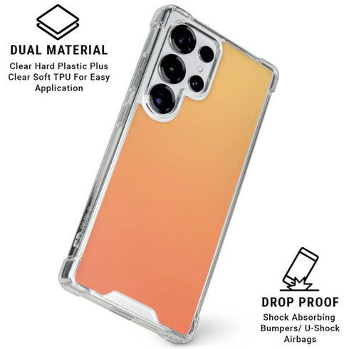 Orange Ombre Galaxy S25 Ultra Clear Case